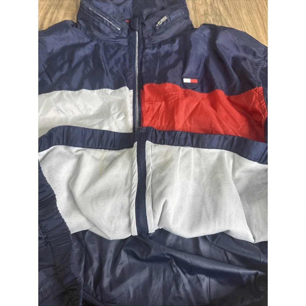 Tommy Hilfiger Windbreaker Jacket‎ Girls Youth Medium Navy